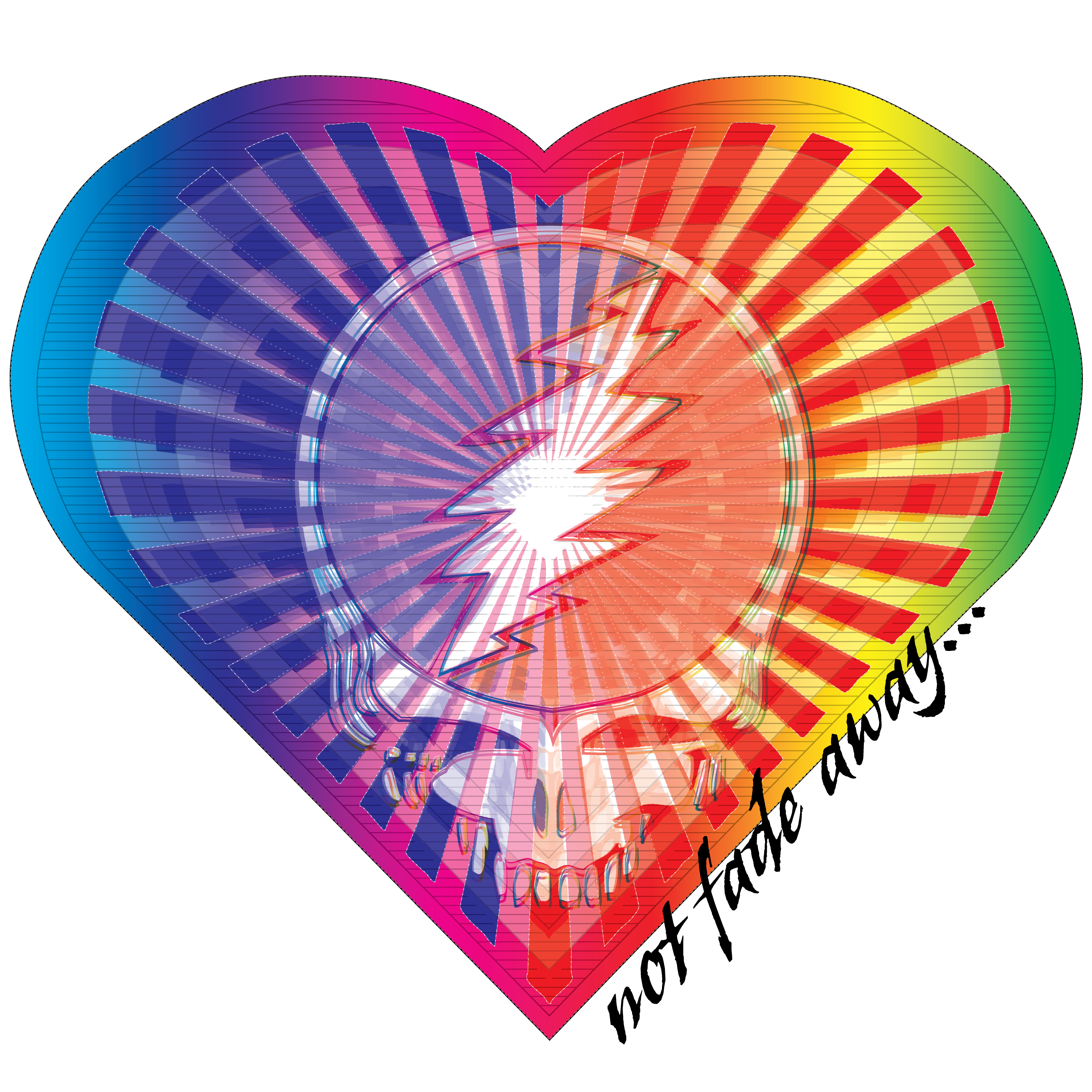 Not Fade Away rainbow heart
